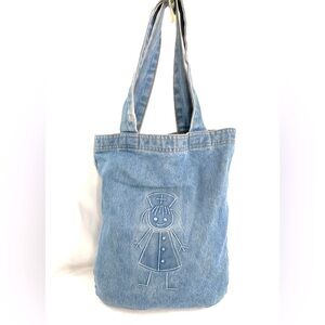 Unbranded Nurse Denim Medium Tote Bag Embossed RN Made in USA